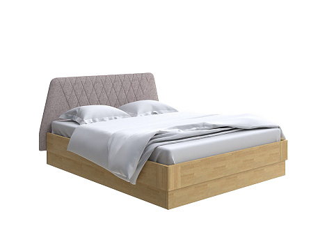 Кровать с мягким изголовьем Lagom Hill Wood с подъемным механизмом - Кровать со встроенным основанием. 