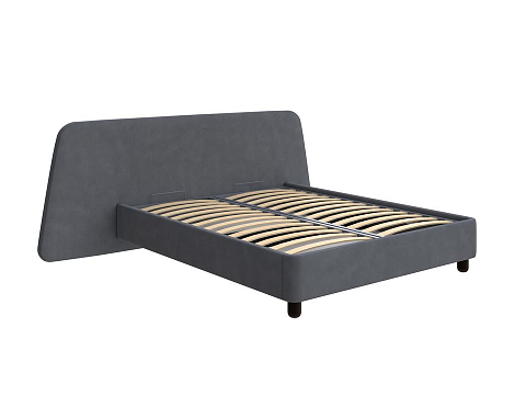Фиолетовая кровать Sten Berg Left - Мягкая кровать с необычным дизайном изголовья на левую сторону
