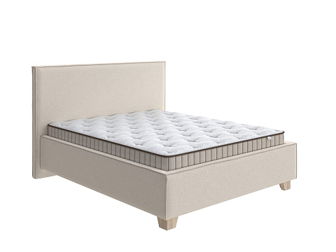 Кровать 160х220 Hygge Simple - Мягкая кровать с ножками из массива березы и объемным изголовьем